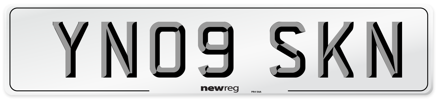 YN09 SKN Number Plate from New Reg